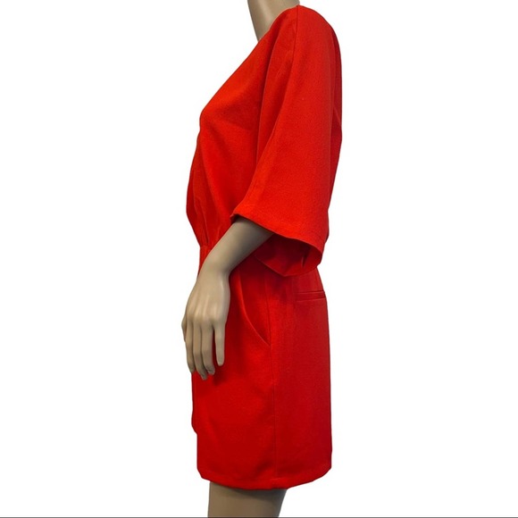 Red‎ Playsuit Romper Shortset by See U Soon V-Neck Dolman Sleeve Size S - Picture 8 of 15